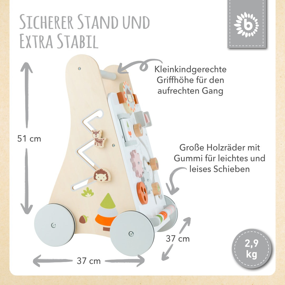 Lauflernwagen Waldtiere Holz | bieco