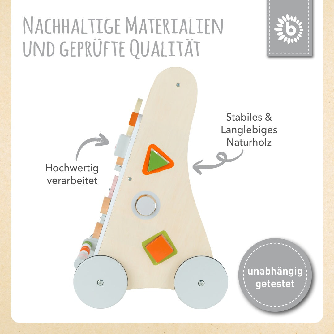 Wooden Walker with Forest Animals | bieco