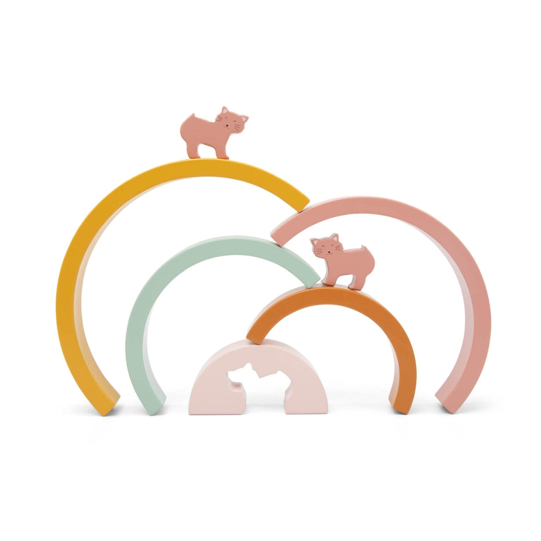 Regenbogen-Stapelspiel aus Holz - Frau Katze | Trixie