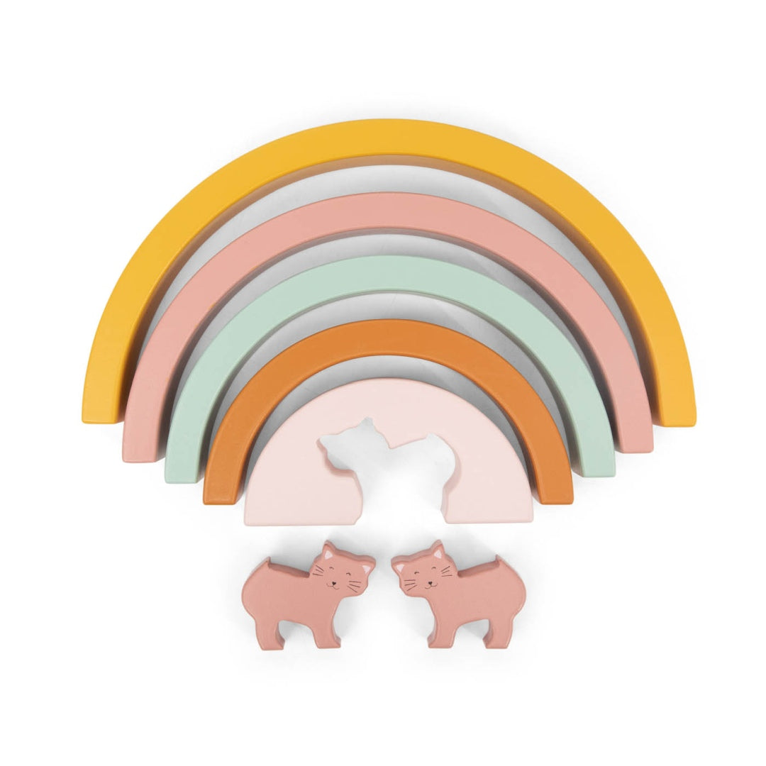 Regenbogen-Stapelspiel aus Holz - Frau Katze | Trixie