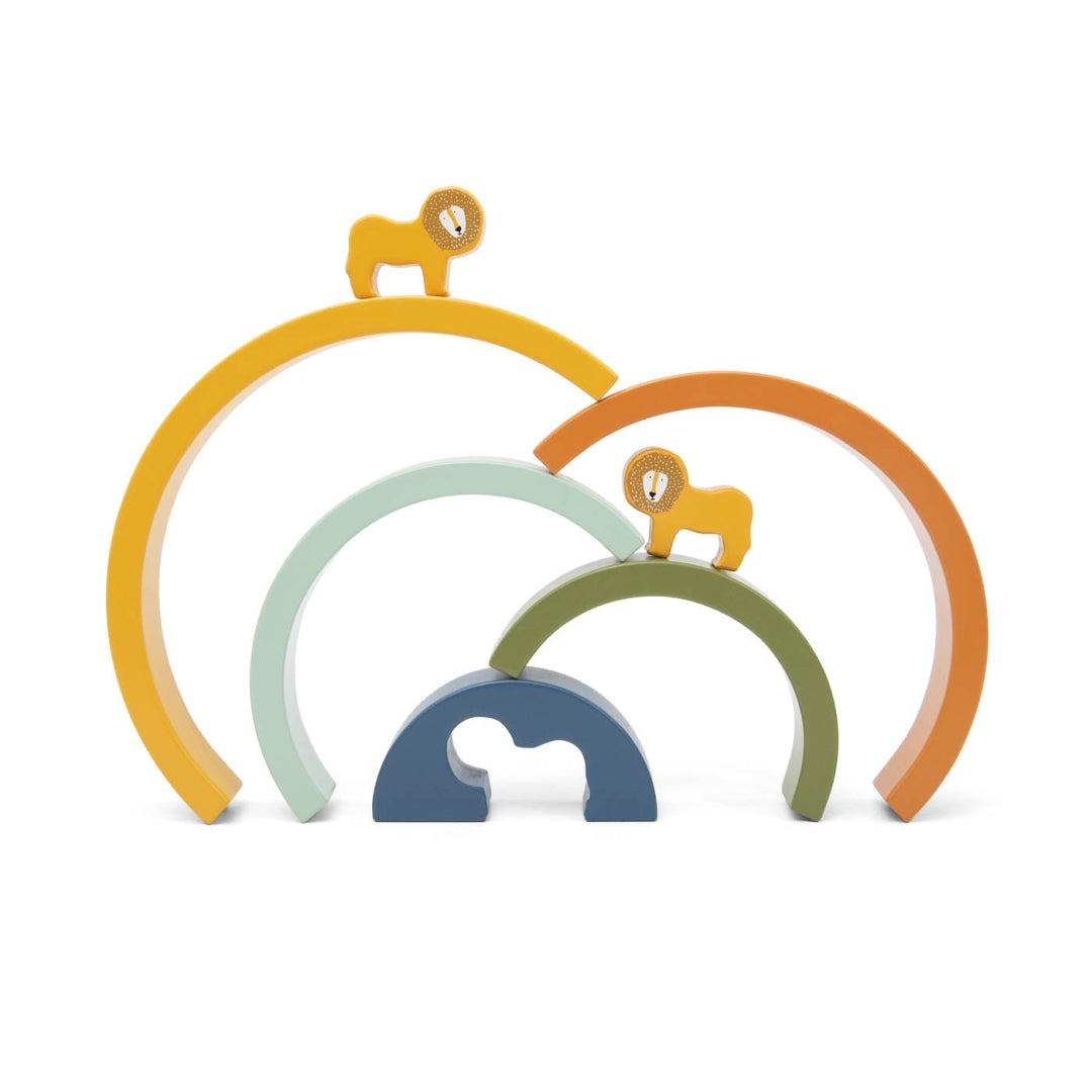Regenbogen-Stapelspiel aus Holz - Herr Löwe | Trixie