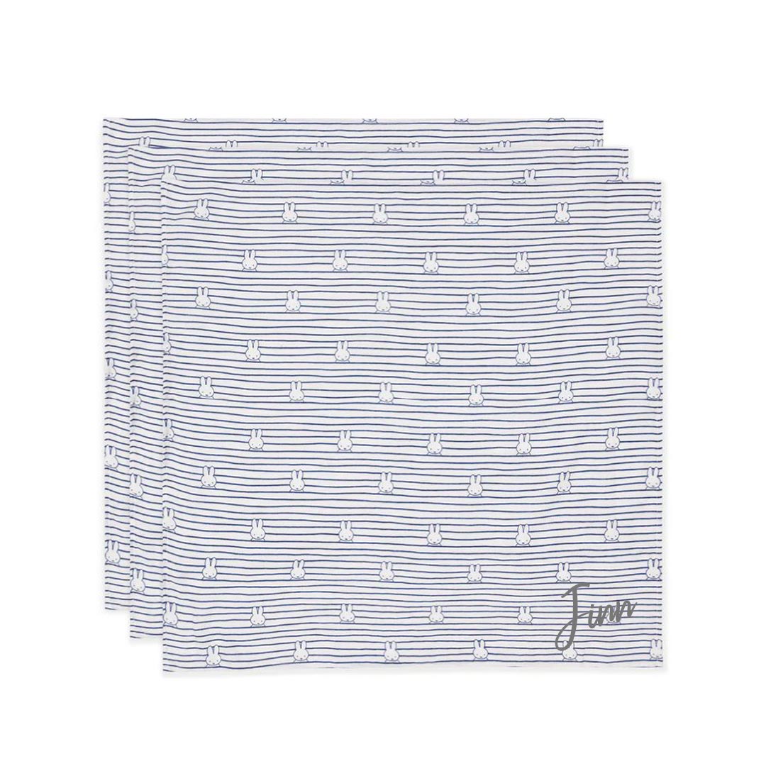 Musselintuch Hydrophil 3er- Set Miffy Stripe, Navy | Jollein