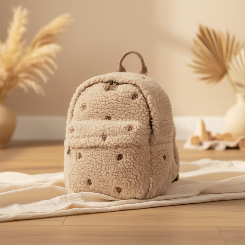 Teddy-Rucksack Taupe | Little Dutch