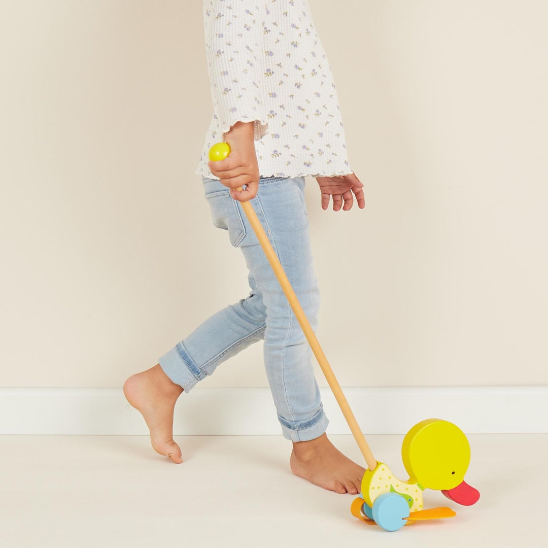 Rollerstab Watschelente Holz gelb | bieco