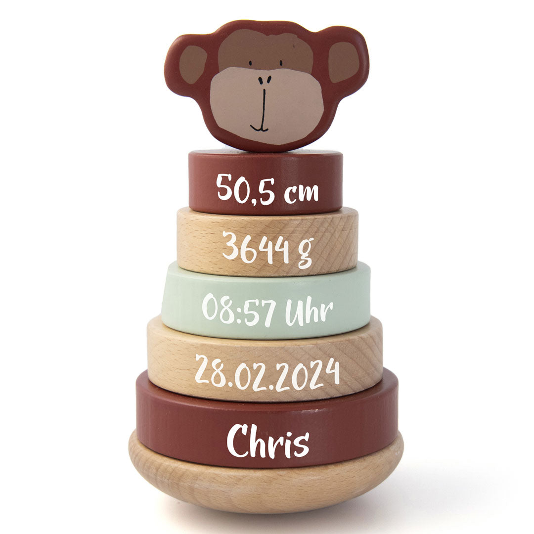 Wooden Stacking Tower - Mr. Monkey | Trixie