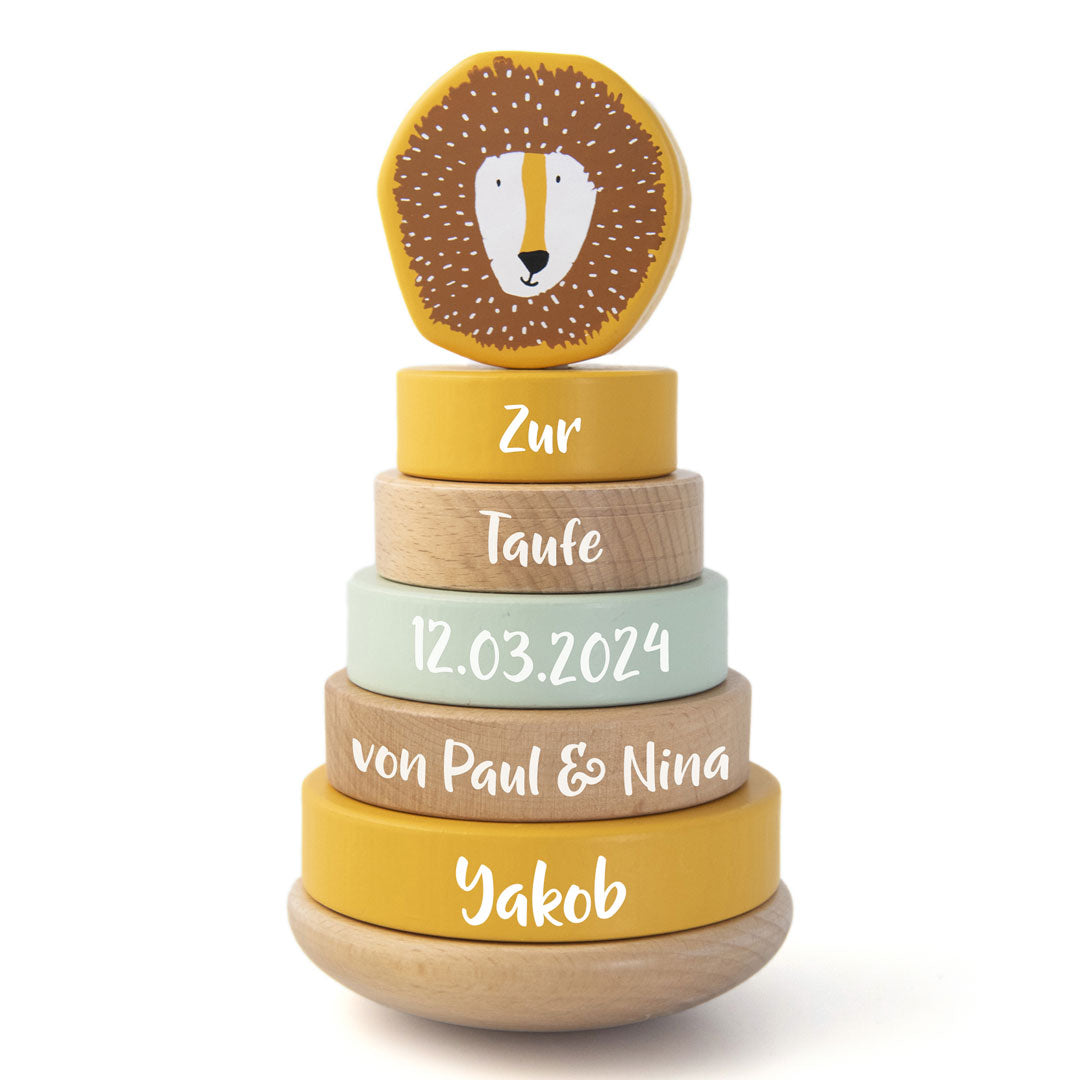 Stapelturm Holz - Herr Löwe - Zur Taufe | Trixie
