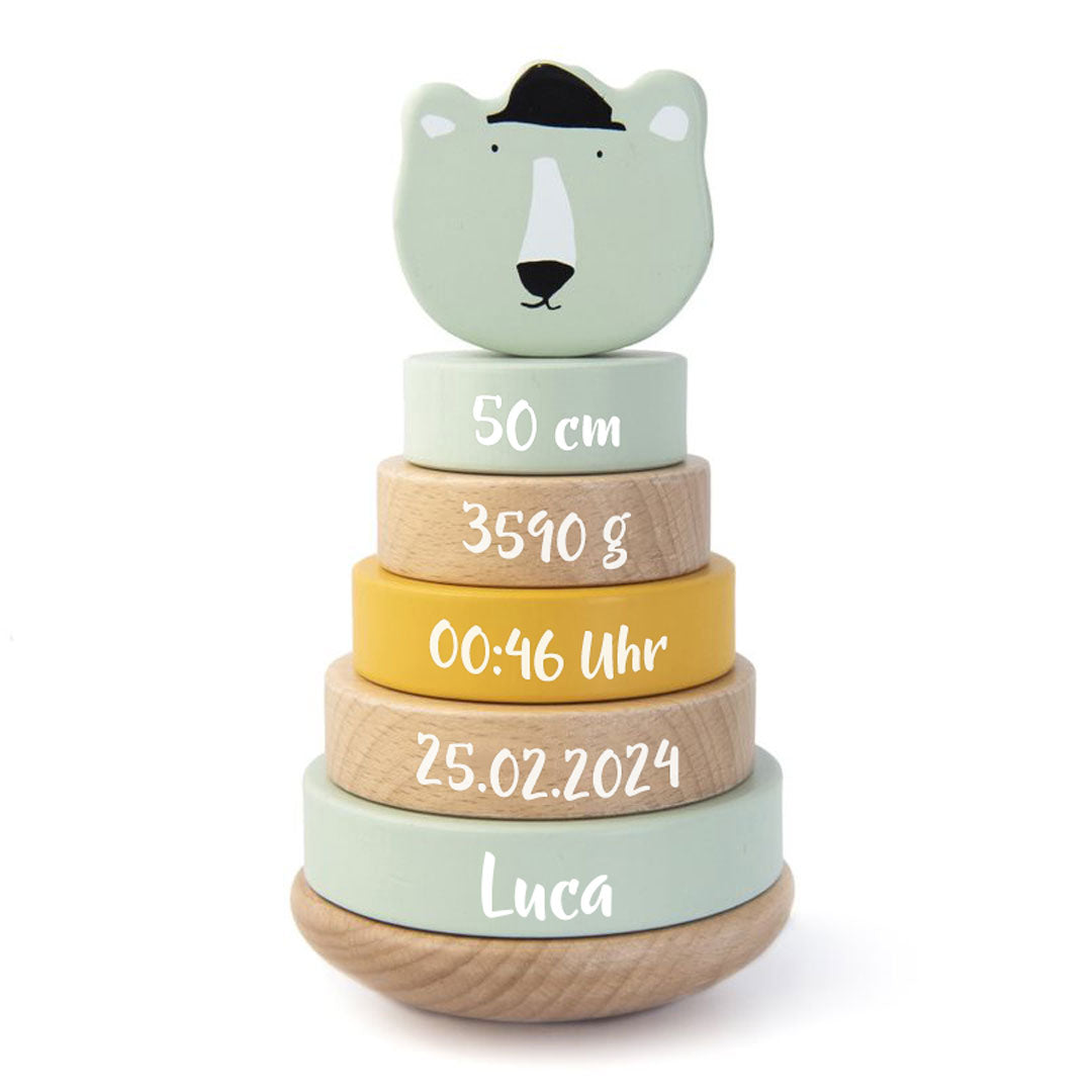 Wooden Stacking Tower - Mr. Polar Bear | Trixie