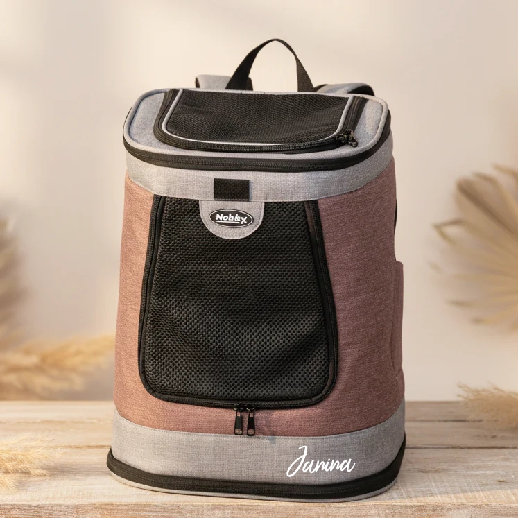 Nobby Rucksack PLATA Altrosa-Grau 34×30×43 cm | Nobby