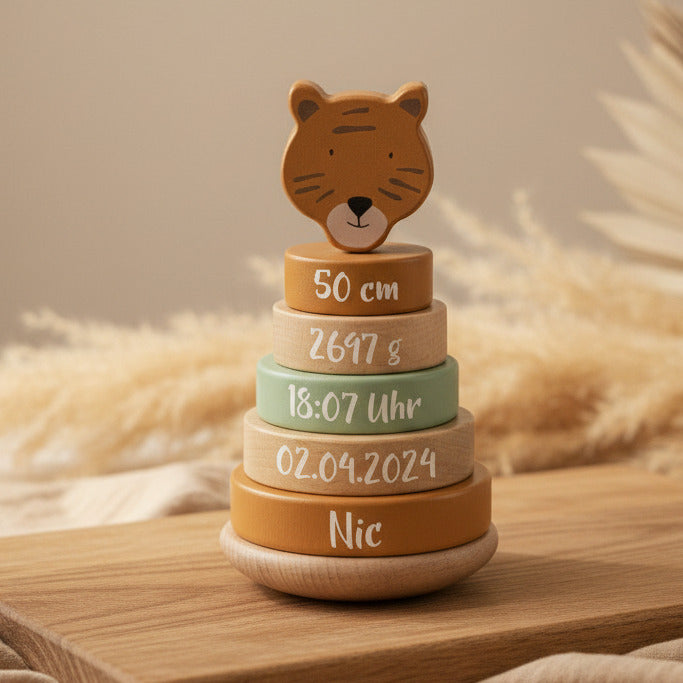 Houten stapeltoren - Meneer Tijger - Voor de geboorte | Trixie