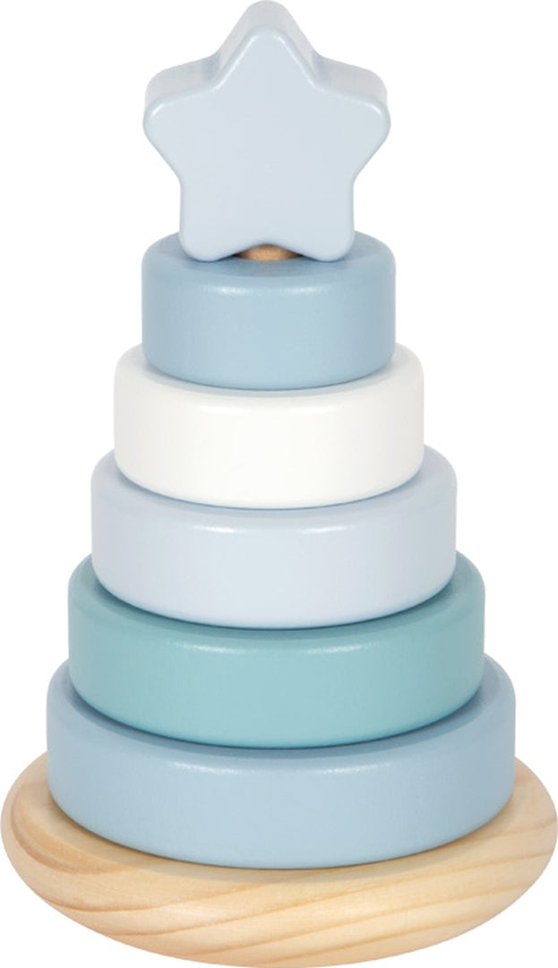 Personalisierter Stapelturm blau - Zur Taufe | small foot by Schmatzepuffer