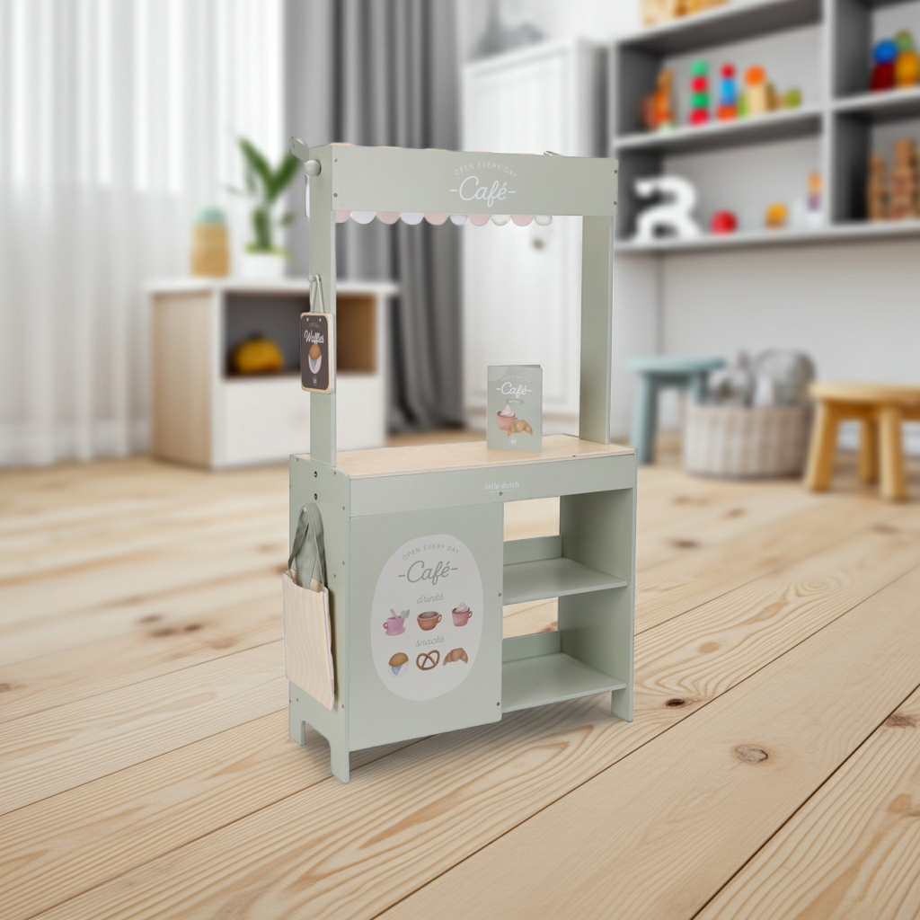 Wooden Market Stall & Café – 2-in-1 Game Stand
| Little Dutch