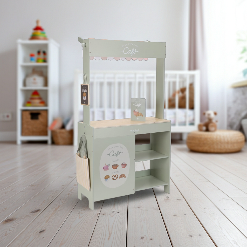 Wooden Market Stall & Café – 2-in-1 Game Stand
| Little Dutch