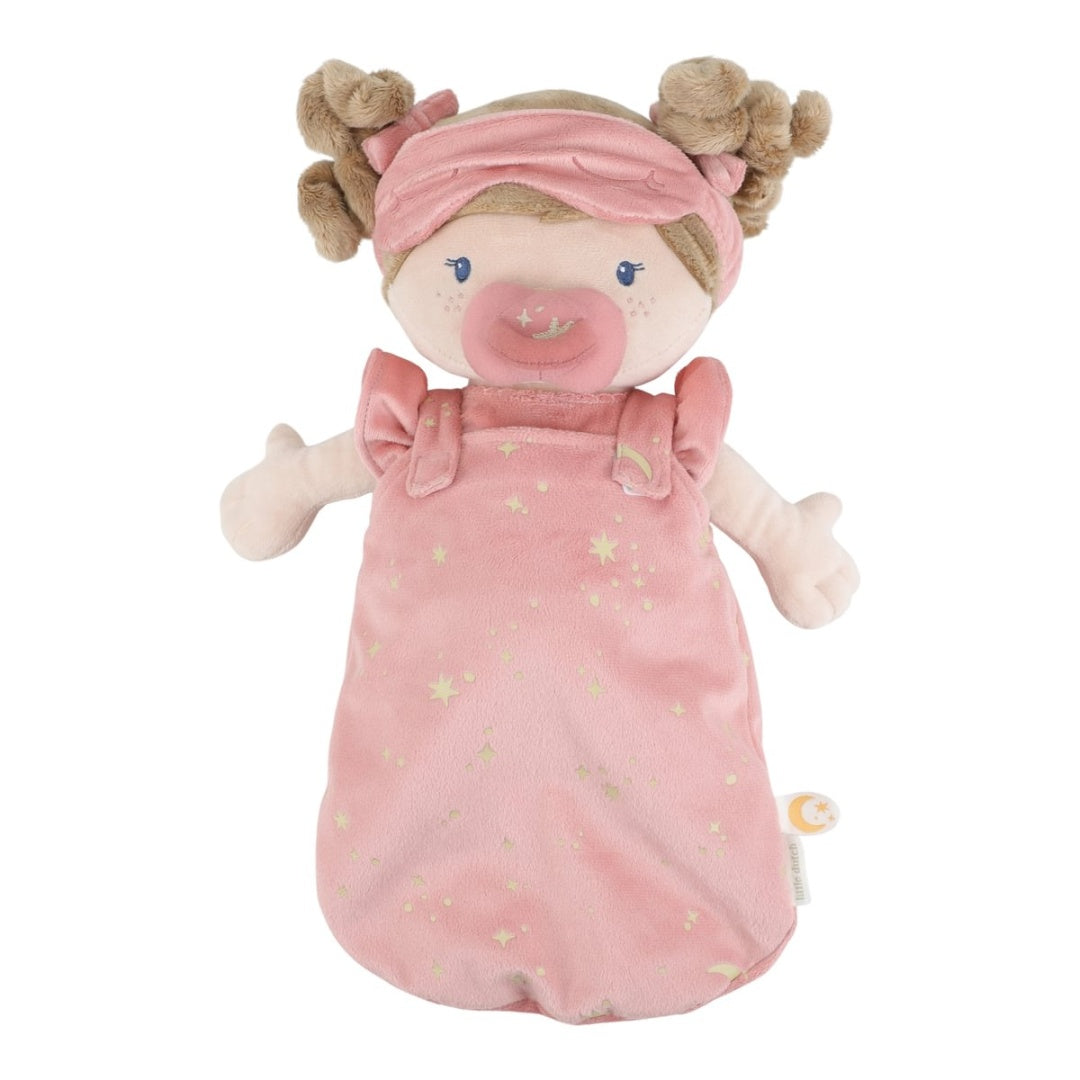 Kuschelpuppe Schlafpuppe Rosa | Little Dutch