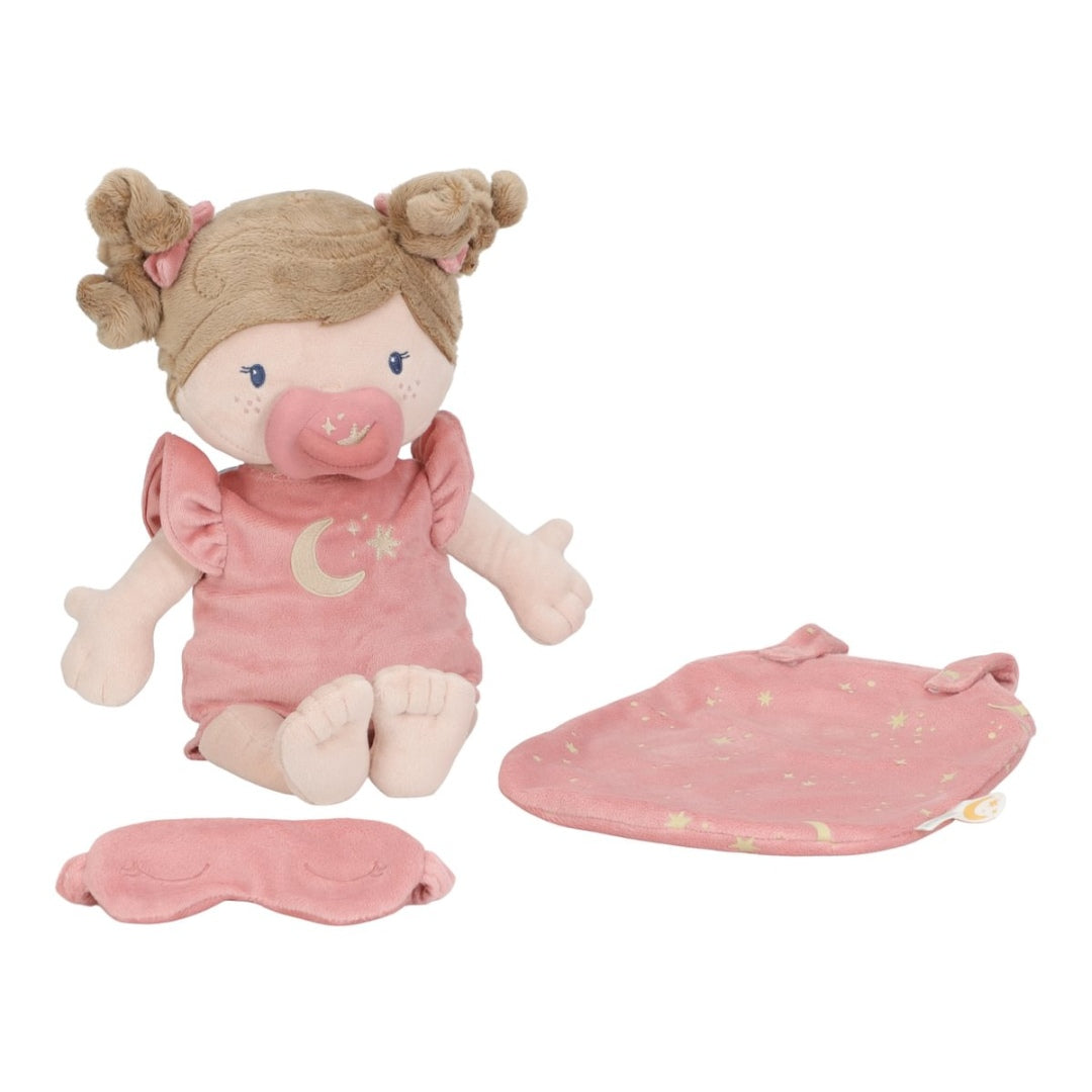 Kuschelpuppe Schlafpuppe Rosa | Little Dutch