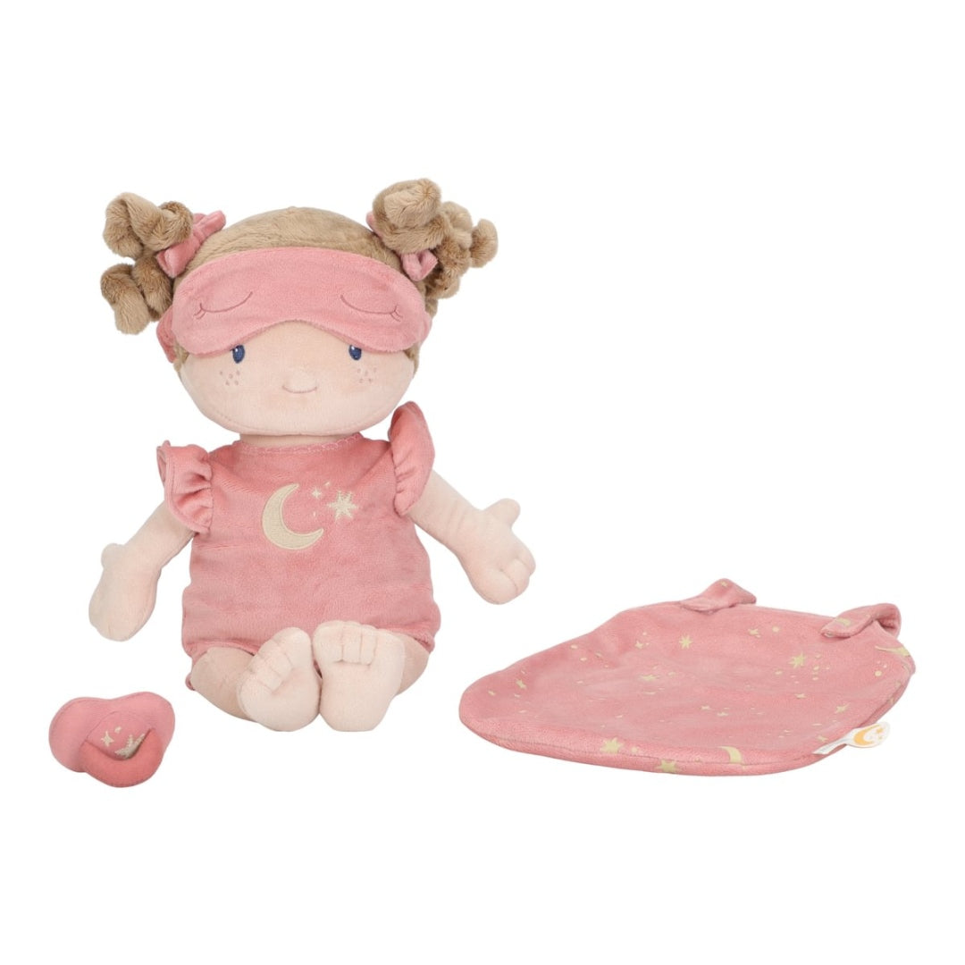 Kuschelpuppe Schlafpuppe Rosa | Little Dutch