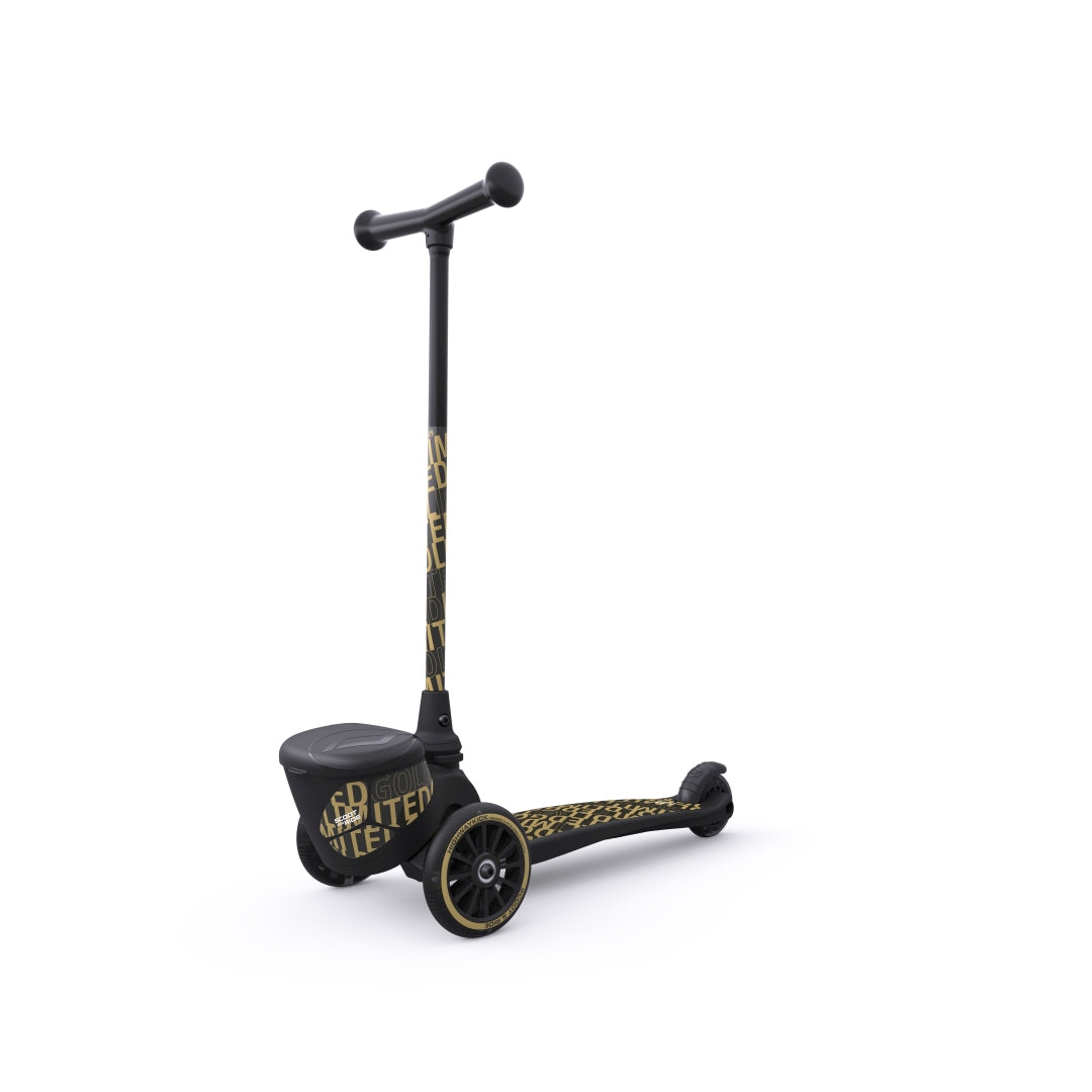 Scooter Highwaykick 2, Zwart & Goud - Gratis gepersonaliseerd | Scoot & Ride