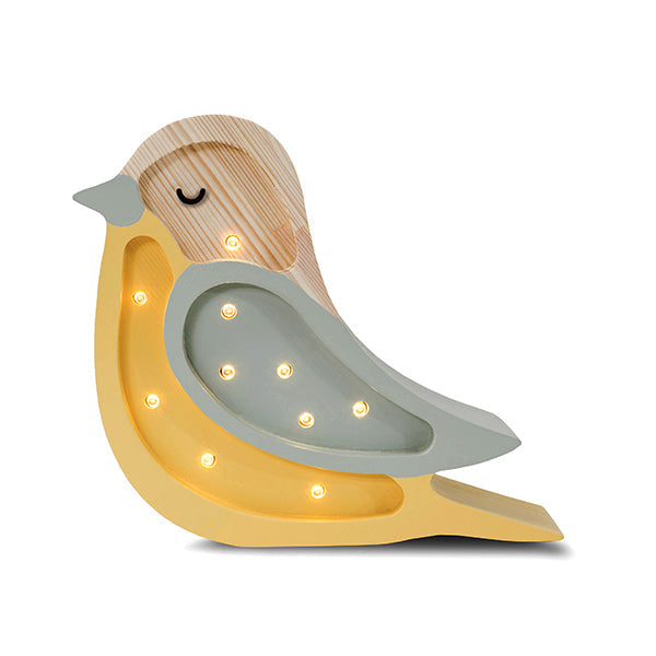 Vogellamp mini, khaki/lichtmosterd | Little Lights