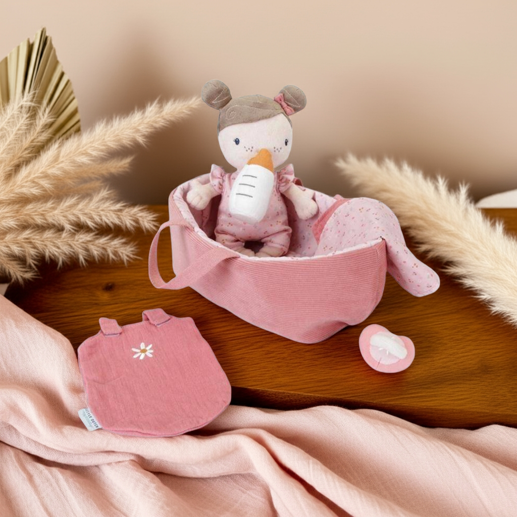 Doudou Baby Pink avec coffret de soins Little Pink Flowers | Little Dutch