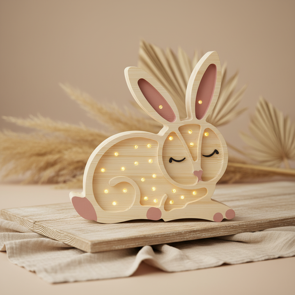 Lamp rabbit wood | Little Lights
