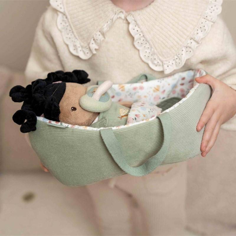 Poupée en peluche Baby Evi avec coffret de soins Fleurs et Papillons | Little Dutch