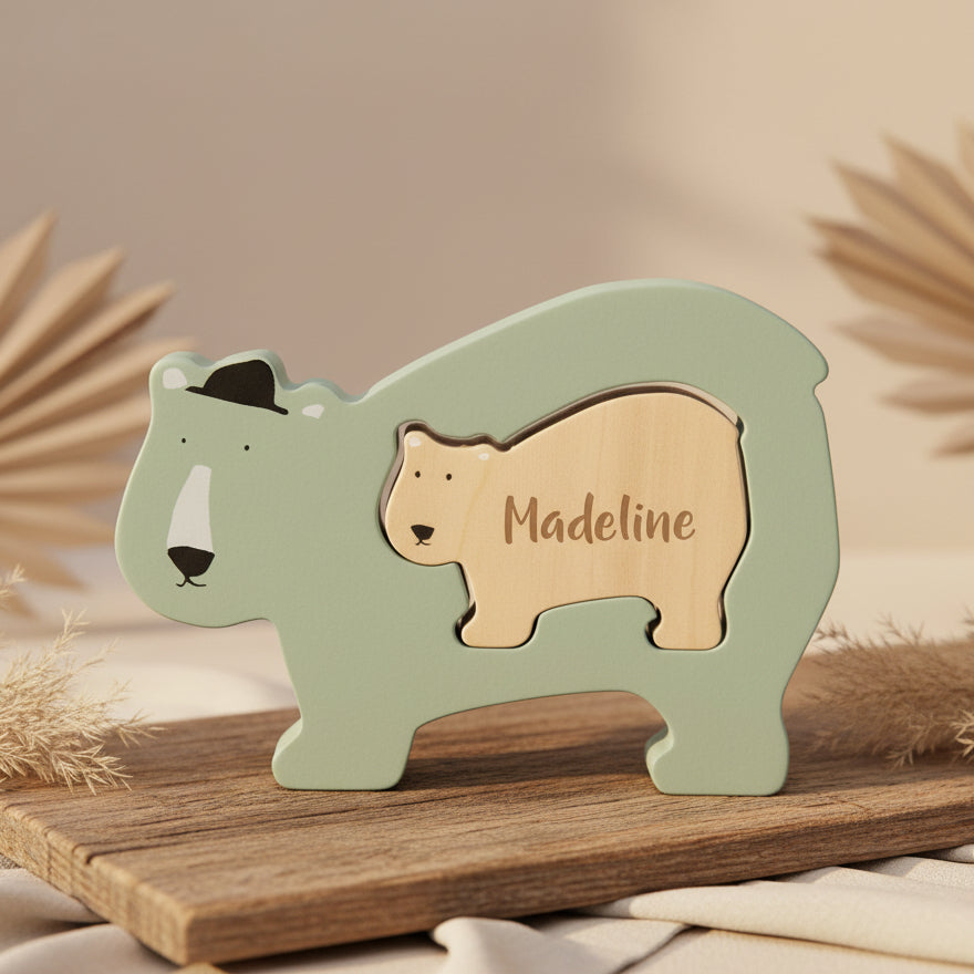 Houten babypuzzel - Meneer IJsbeer | Trixie