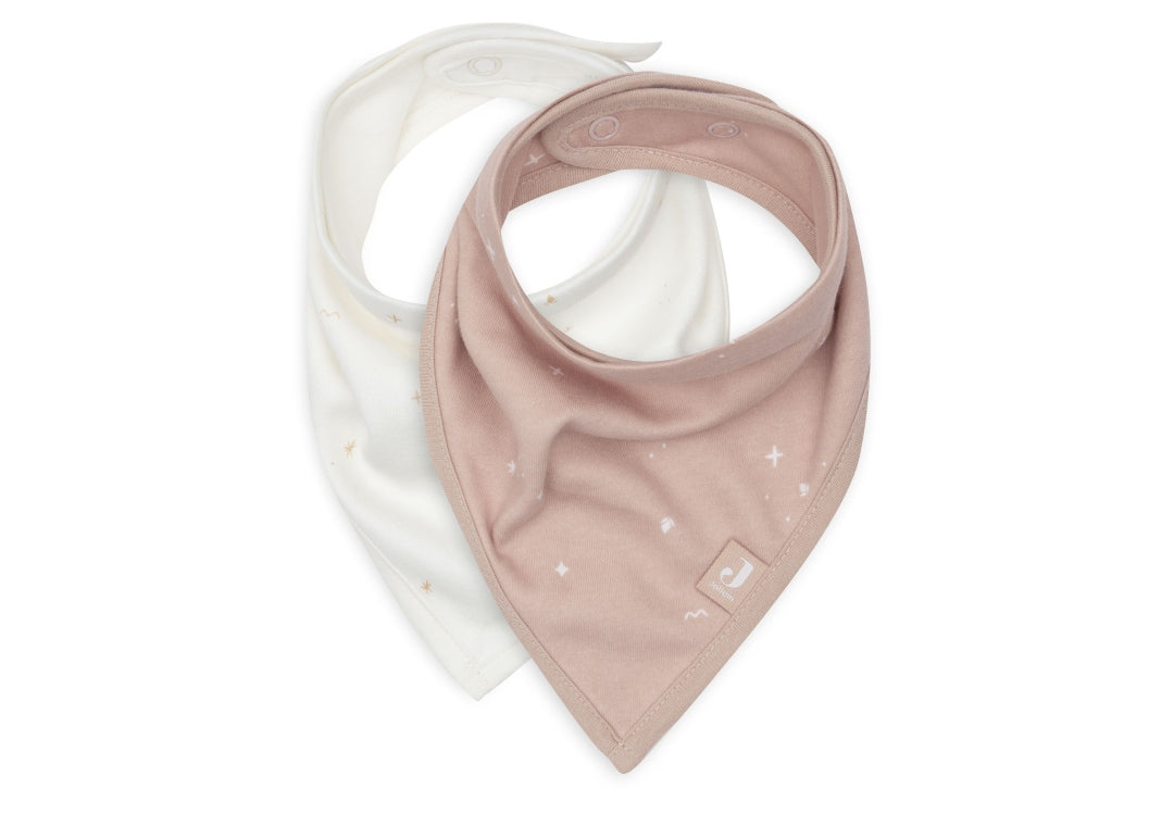 Bandana bibs set of 2, Twinkling, Wild Rose | Jollein