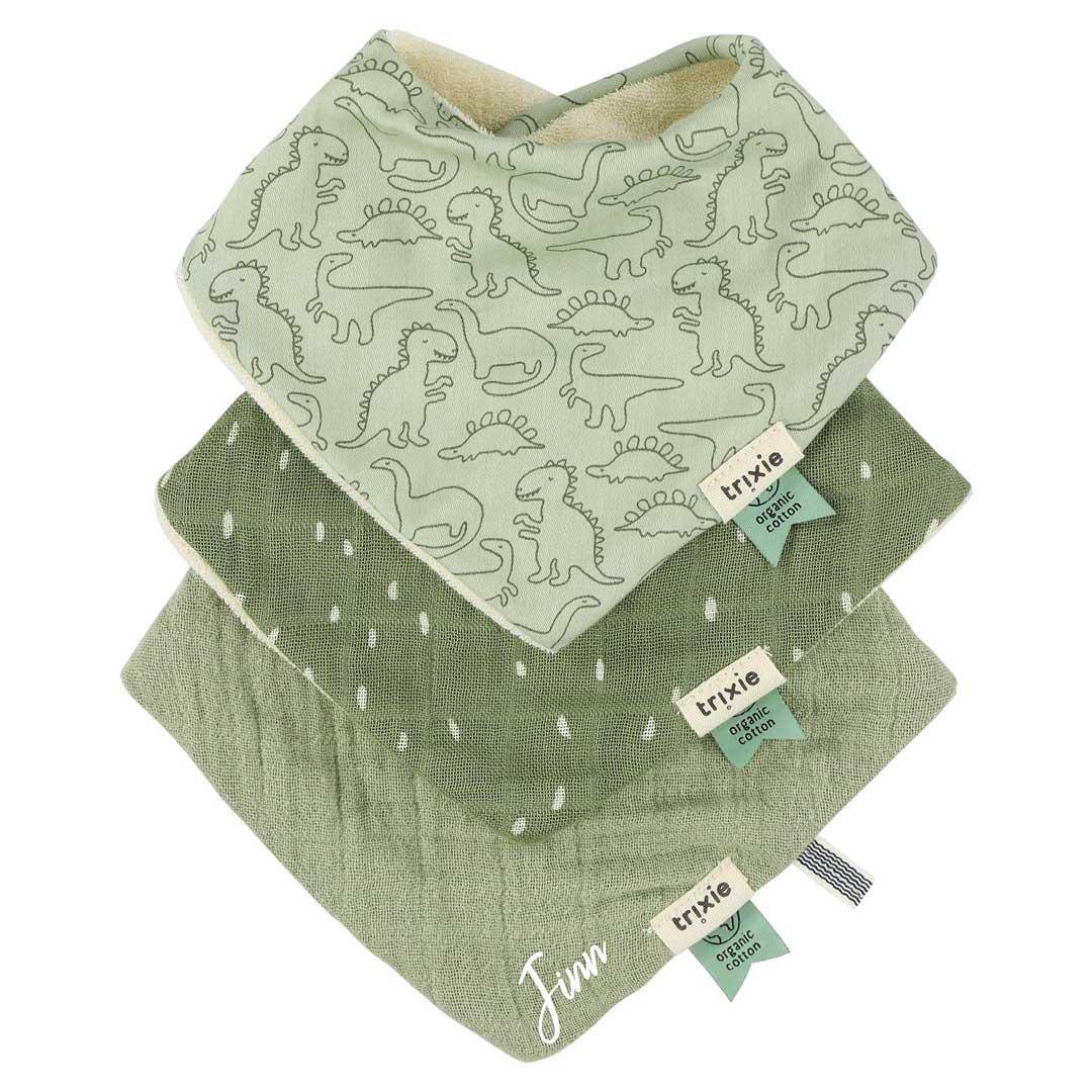 Bandana Bib 3-pack mix - Daring Dino | Trixie