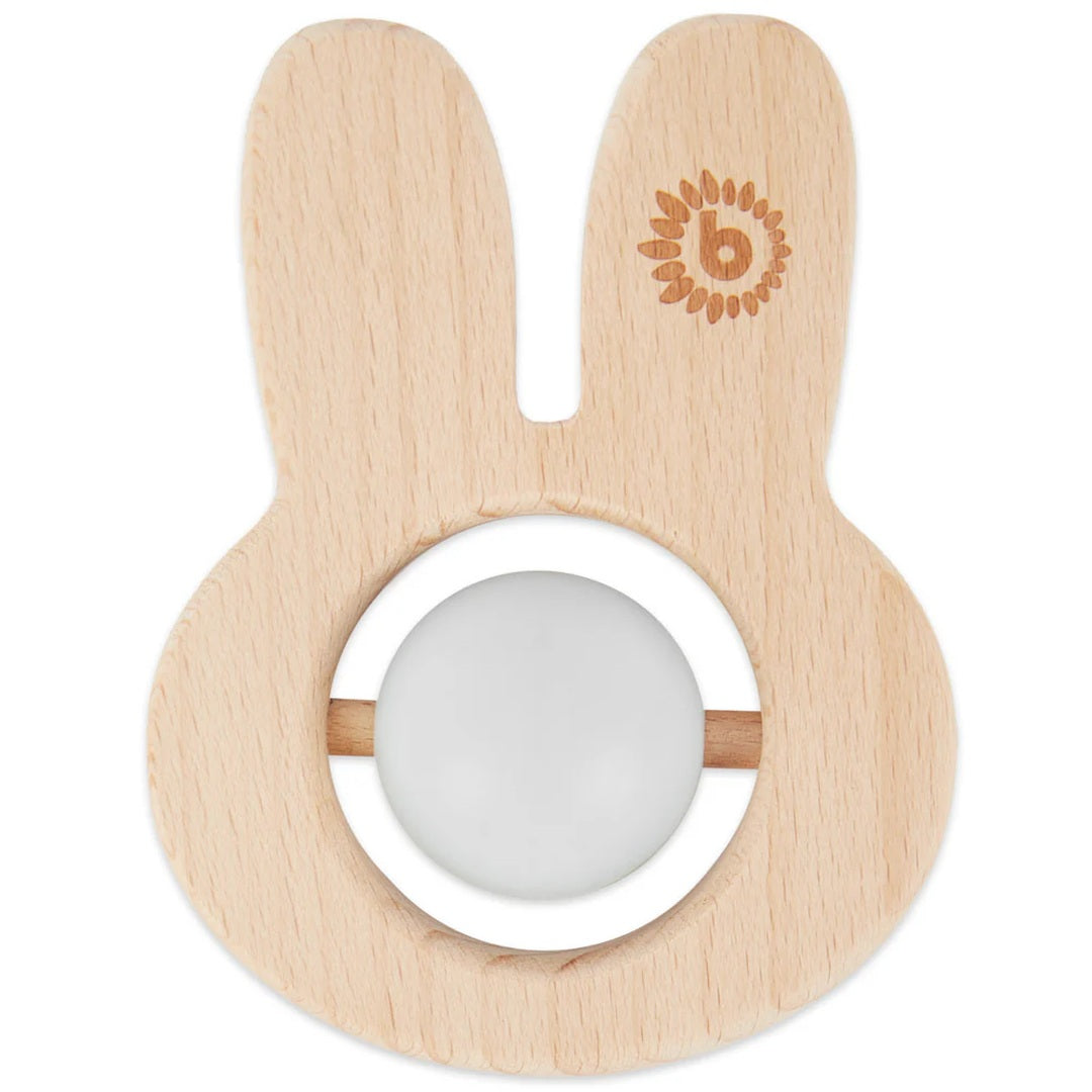 Beißring Hase mit Silikonball | Bieco