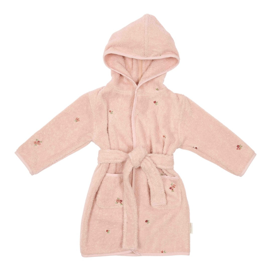 Geborduurde babybadjas Blossom 74/80 | Little Dutch