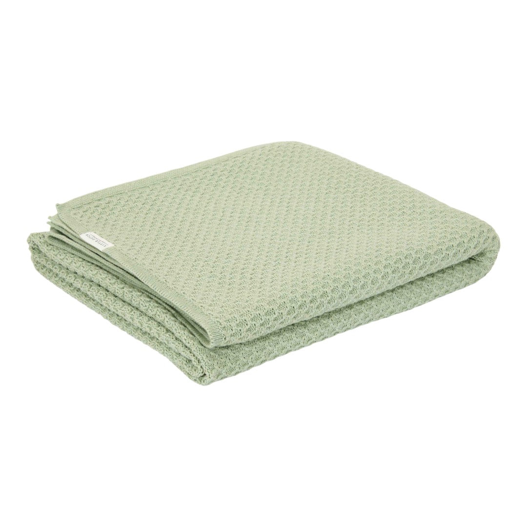Bettdecke gestrickt Pure Sage | Little Dutch