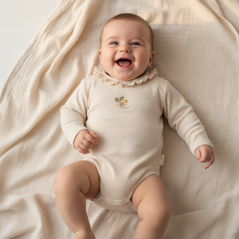 Body langärmlich Sand Melange - Little Farm | Little Dutch