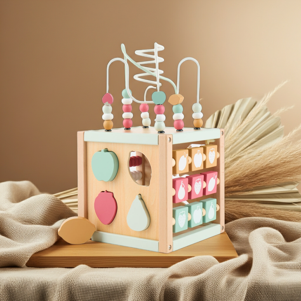 Motor skills cube Berry wood | bieco