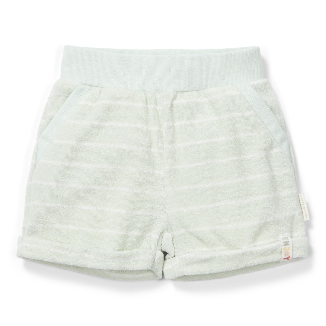 Badstof short Farm Green Stripes | Little Dutch