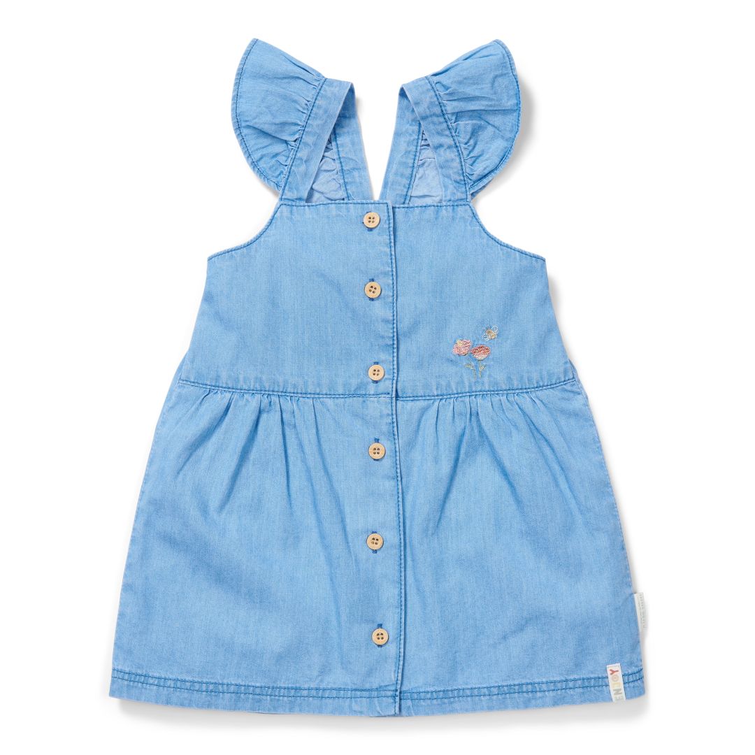 Mouwloze denimjurk | Little Dutch