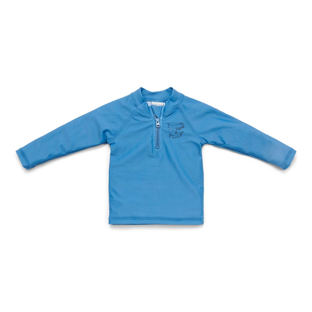 Zwemshirt met lange mouwen Blue Whale | Little Dutch