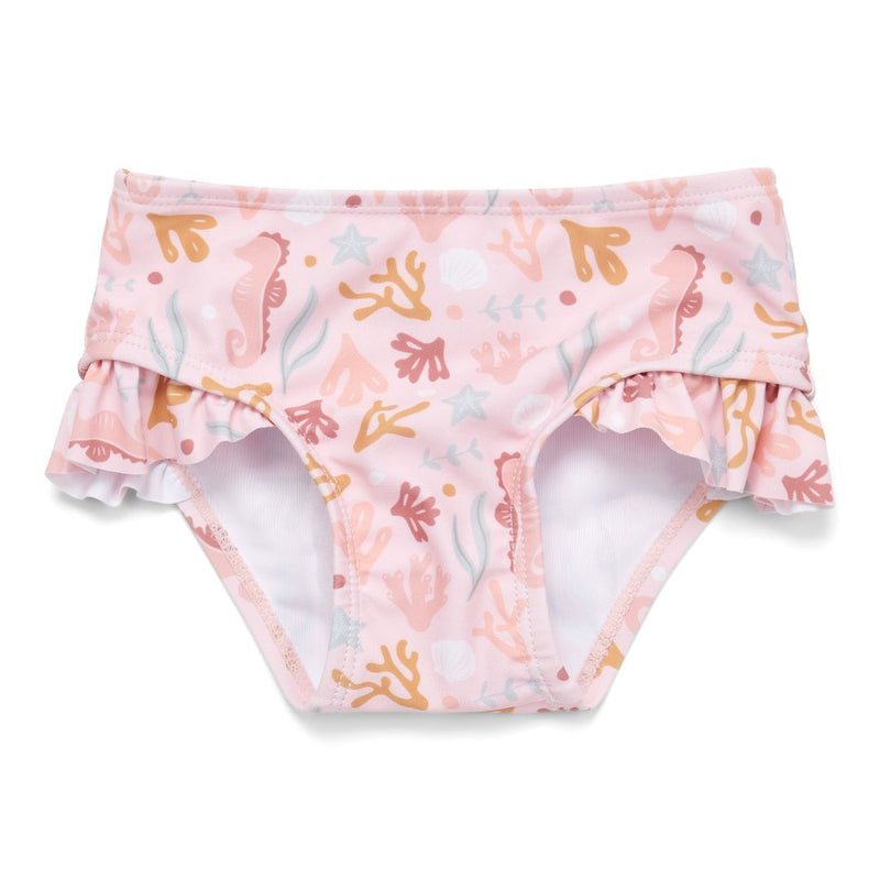 Ruffled swim shorts Ocean Dreams Pink | Little Dutch