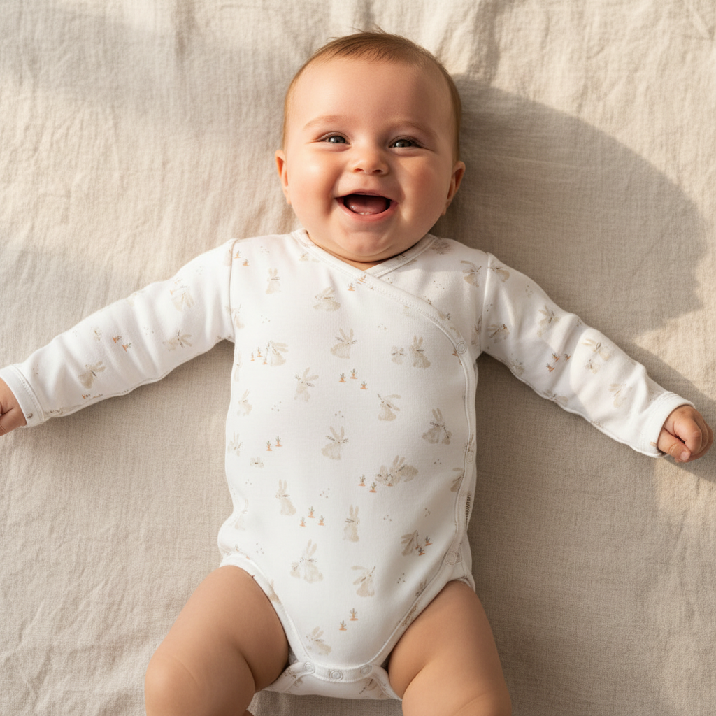 Wickelbody langarm Baby Bunny | Little Dutch