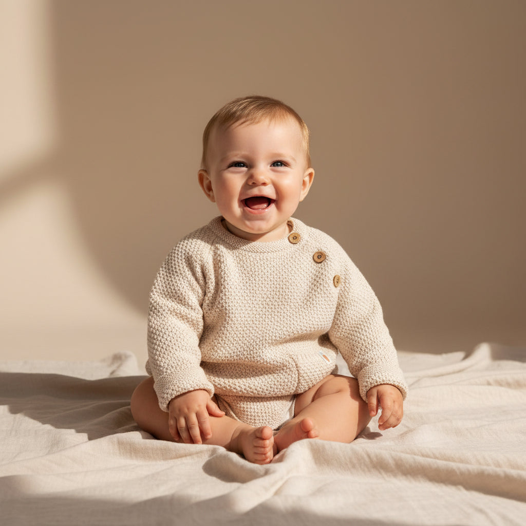 Knitted sweater sand | Little Dutch