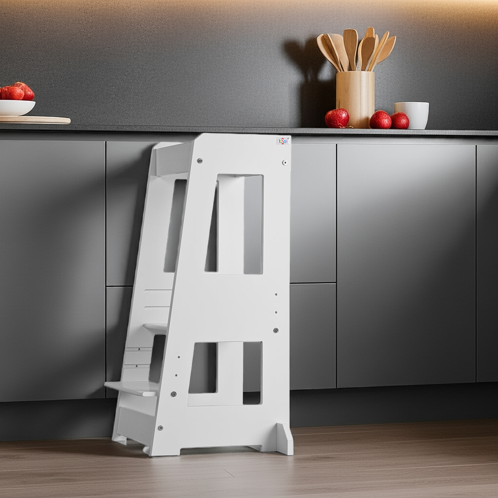 Learning tower Felix - Learning Tower - Wood White | Tissi® by Schmatzepuffer® "personalized"