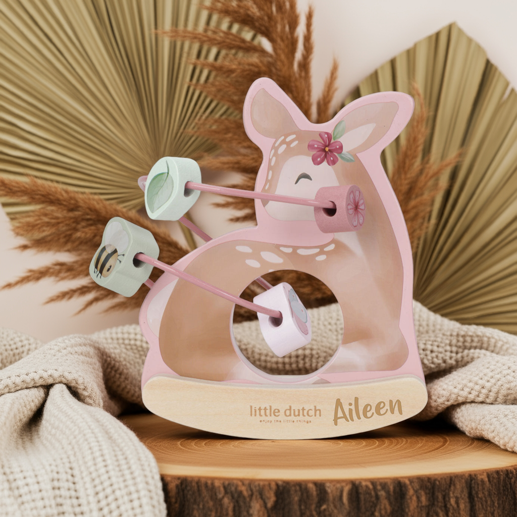 Motorikschleife Reh – Fairy Garden | schönes Geschenk zur Geburt