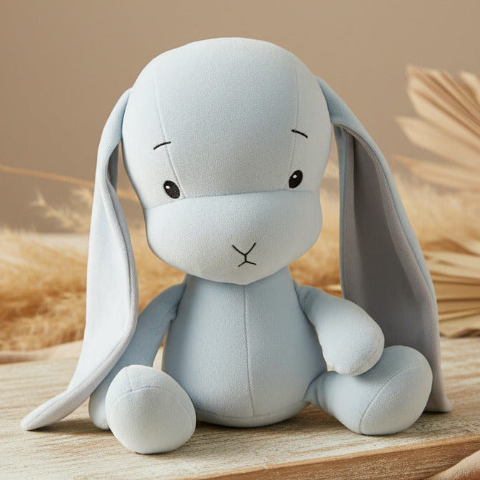 Knuffelkonijn 50 cm, blauw / oren grijs | Effiki