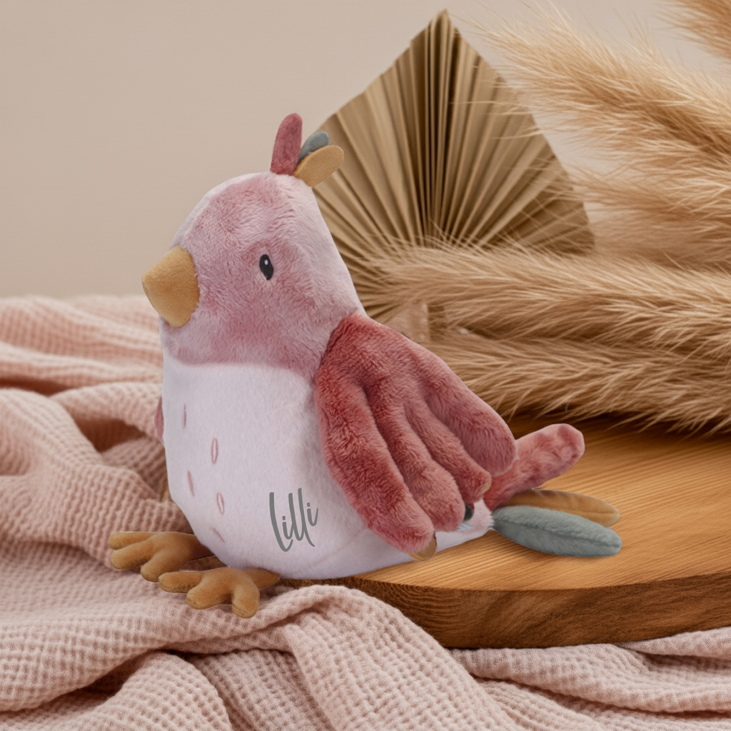 Kuscheltier Vogel Flowers & Butterflies | Little Dutch