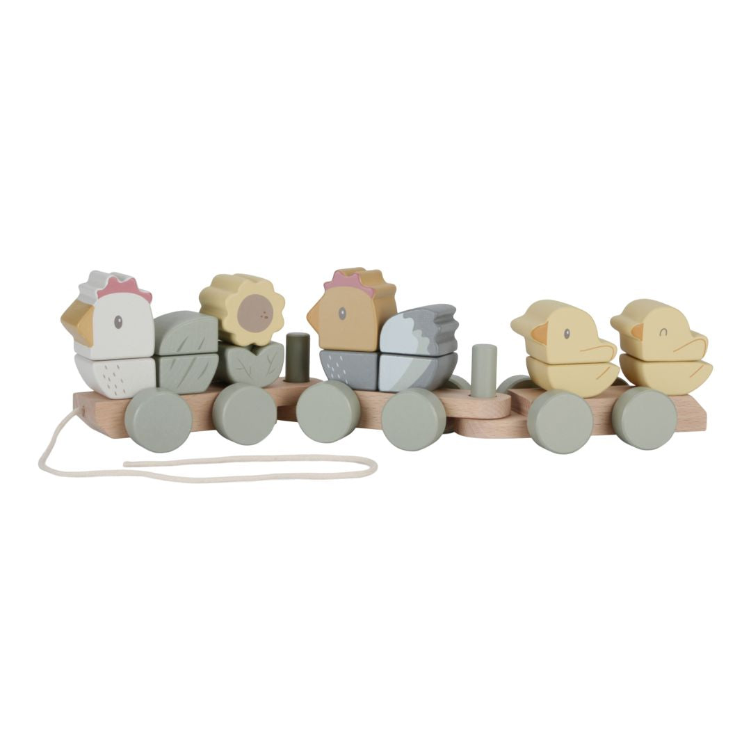 Holz-Zug Huhn Little Farm "Zur Taufe" | Little Dutch