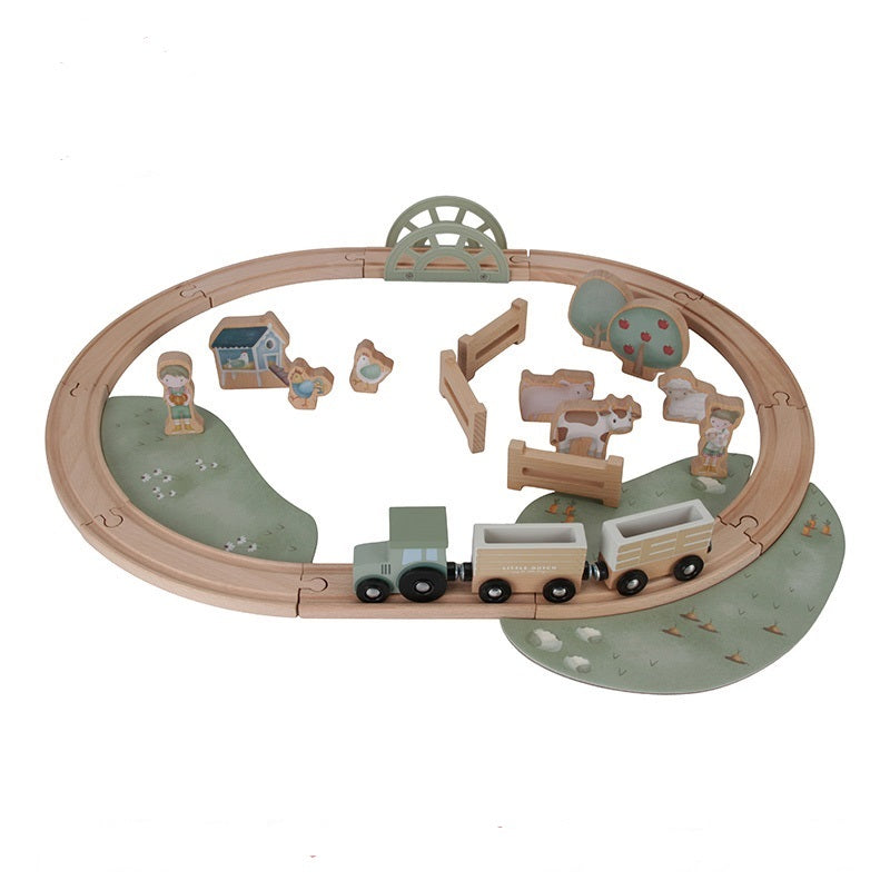Little Farm wooden train | Little Dutch