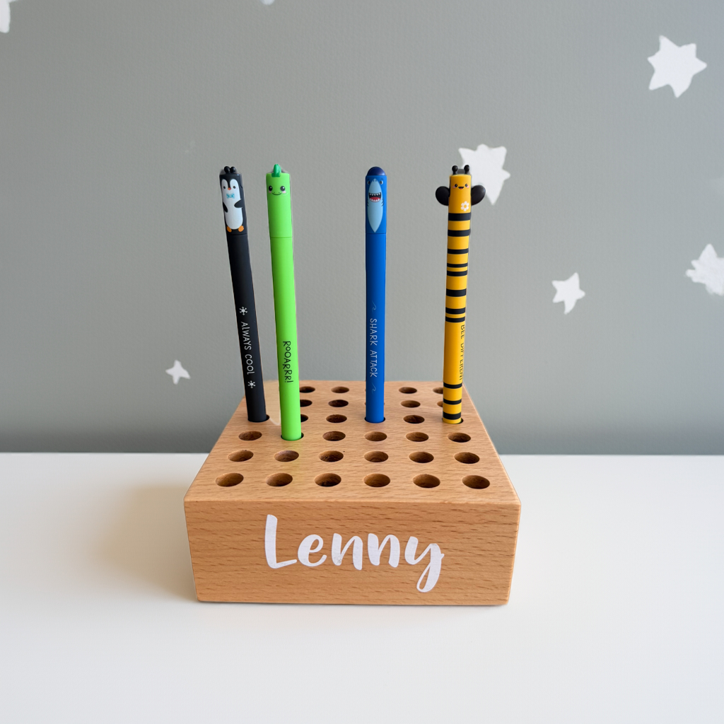 Porte-stylo en bois personnalisé, compatible avec les stylos Legami et autres | Smack Buffer