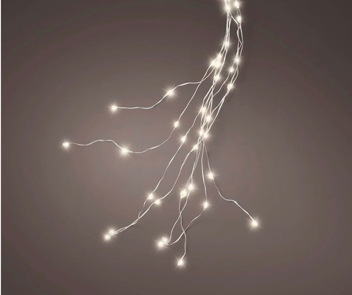 Decorative LED Micro String Lights for Christmas Tree 180cm White | lumineo