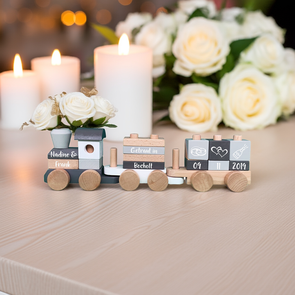 Holz-Zug Exclusive Edition - Zur Hochzeit - Bedruckt | Little Dutch