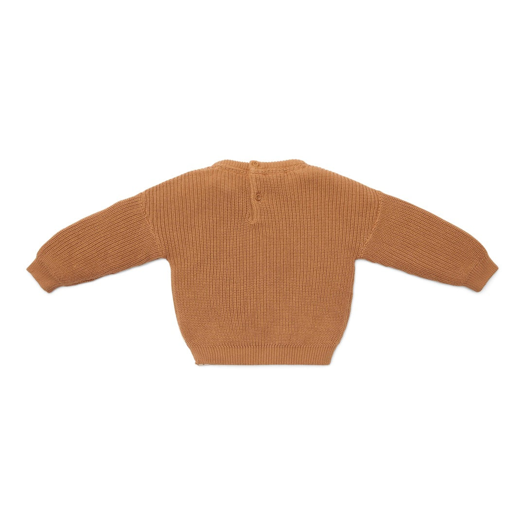 Knitted sweater brown | Little Dutch
