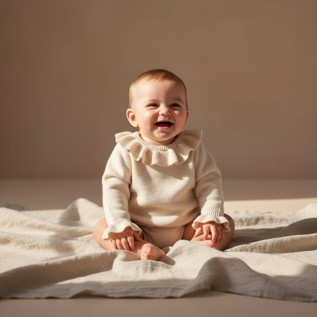 Knitted sweater sand | Little Dutch