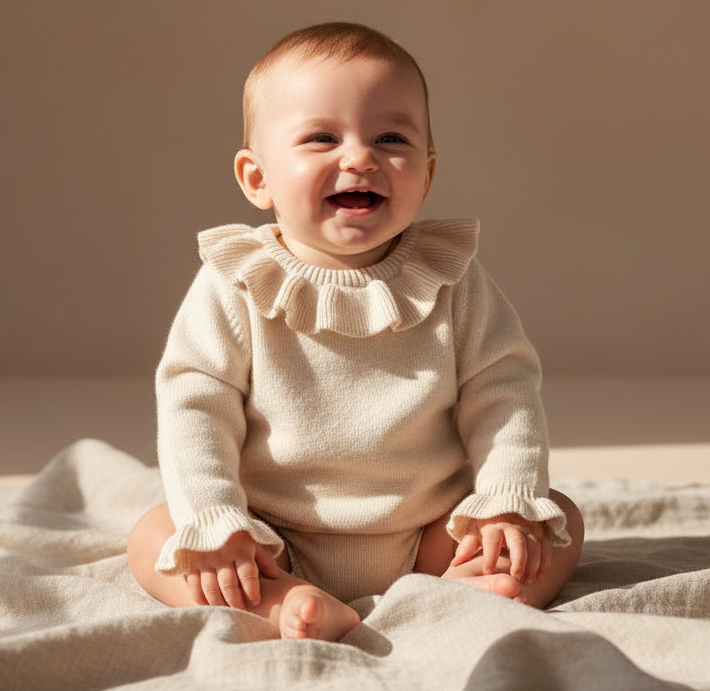 Knitted sweater sand | Little Dutch